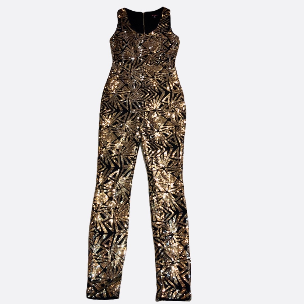 GOLD SHINY JUMPSUIT *GREAT FOR NEW YEARS / PARTIES